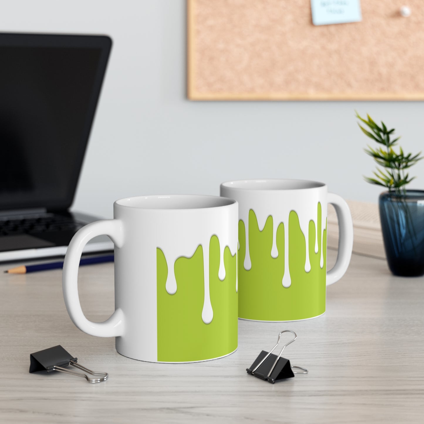 Green Drips Mug