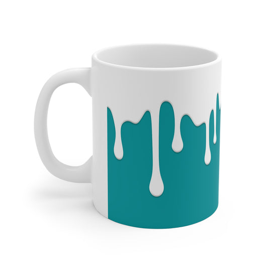 Teal Drips Mug