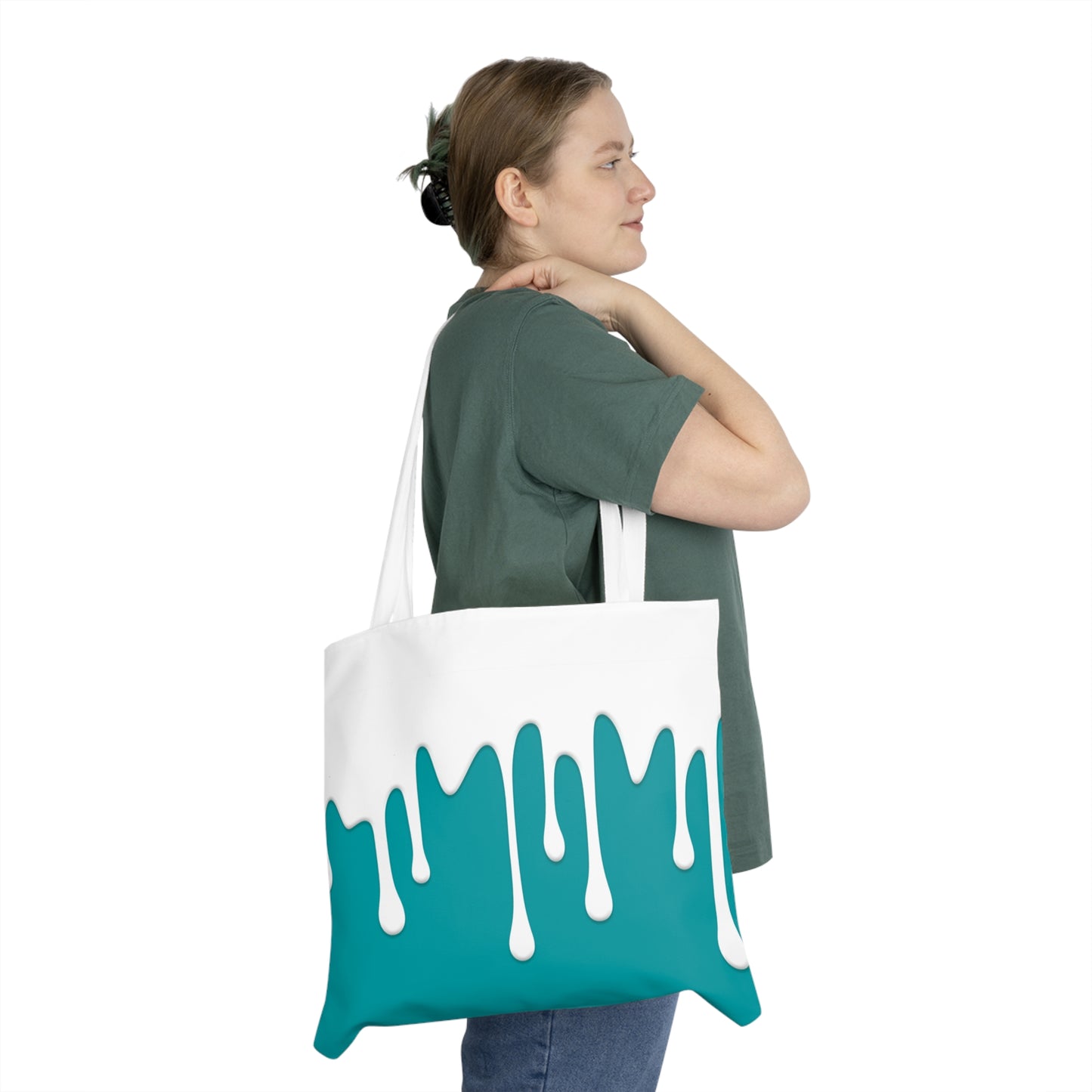 Teal Drips Shoulder Bag